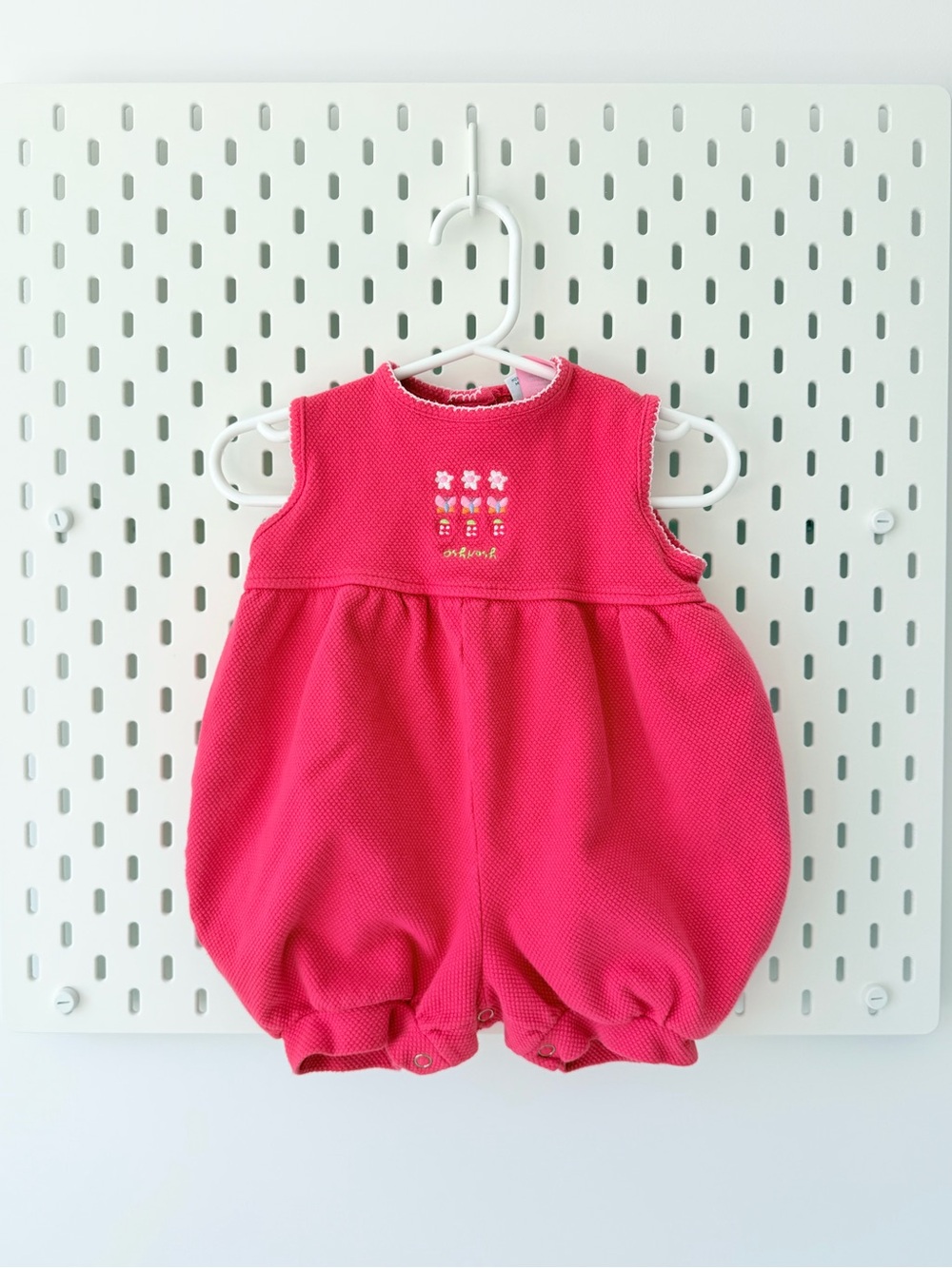 Vintage OshKosh B'gosh Hot Pink Bubble Romper 6/12M